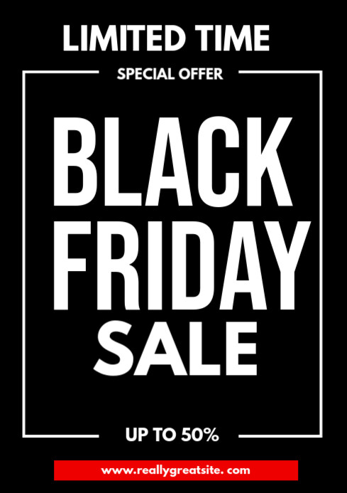 Black Friday Retail Sale Flyer A4 template