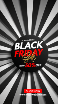 Black Illustrative  Black Friday Sale  Instagram Story template