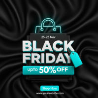 Black Illustrative  Black Friday Sale Instagram Post template