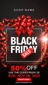 Black Illustrative  Black Friday Sale Instagram Story template