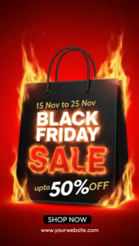 Black Illustrative Black Friday Sale Instagram Story template