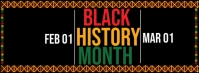 Black Illustrative Black History Month Facebook Cover Photo template