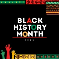 Black Illustrative Black History Month Instagram Post template