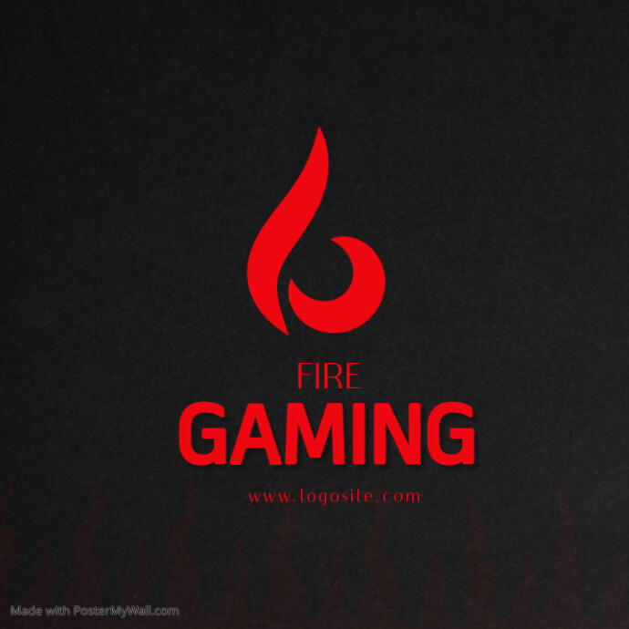 Black Illustrative Fire Logo Template | PosterMyWall