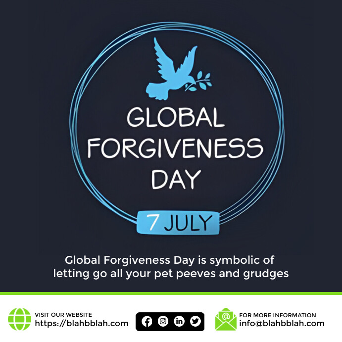 Forgiveness Abstract Post Black Illustrative Global Forgiveness Day Ins Template | PosterMyWall