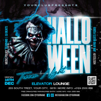Negro Halloween Party Instagram-opslag Template