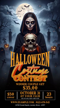 Black Halloween Costume Contest Instagram 快拍 Template