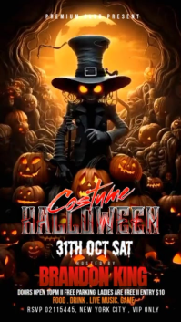 Black Halloween Costume Party Instagram Story Template
