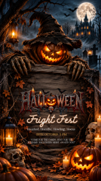 Black Halloween Fright Fest Historia de Instagram Template