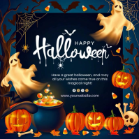Nero Halloween Greeting Instagram Plasing Template
