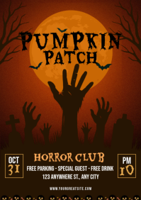 Zwart Halloween Event Poster A4 Template