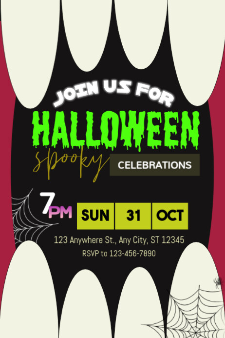 Halloween Celebration Posters Template | PosterMyWall