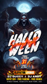 Black Halloween Party Instagram Story Template