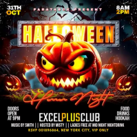 Black Halloween Party Iphosti le-Instagram Template