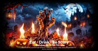 Hitam Halloween Party Umkhangiso we-Facebook Template