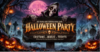 Black Halloween Party Facebook 共享图片 Template