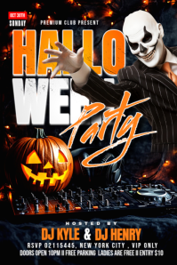 Negro Halloween Party Poster Template