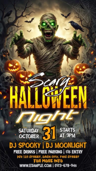 Black Halloween Party Instagram-verhaal Template