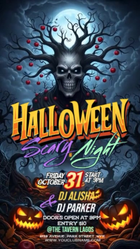 Black Halloween Club Night História do Instagram Template