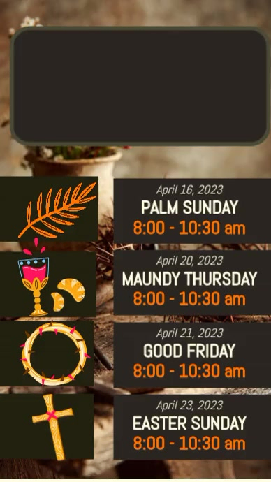 Black Illustrative Holy Week Timeline Instagram Story Video Modelo ...