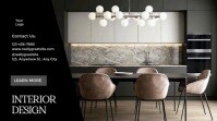 Black Illustrative Interior Design Video  Digital Display (16:9) template