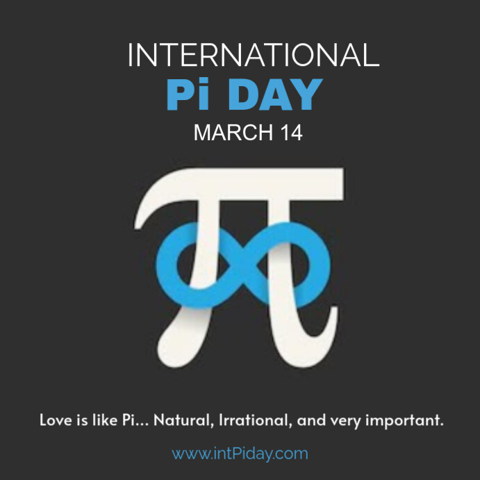 Black Illustrative International Pi Day Instagram Post Template ...