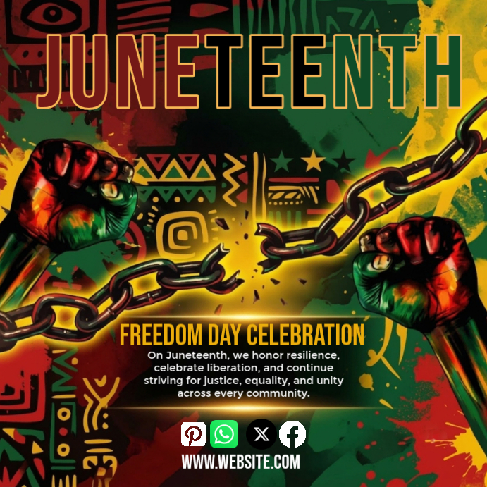 Juneteenth Celebration Template | PosterMyWall