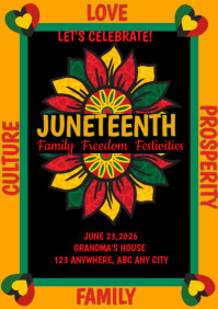 Hitam Juneteenth Celebration A4 Template