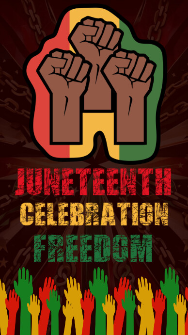 Black Illustrative Juneteenth Instagram Story Indaba yaku-Instagram template