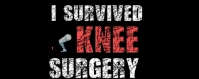 Black Illustrative Knee Surgery Survival Twitch Profile Banner template