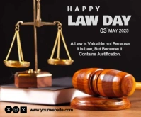 Black Illustrative Law Day Medium Rectangle template