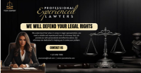 Black Illustrative Law Firm Experienced Lawyers Ad Facebook Shared Image template