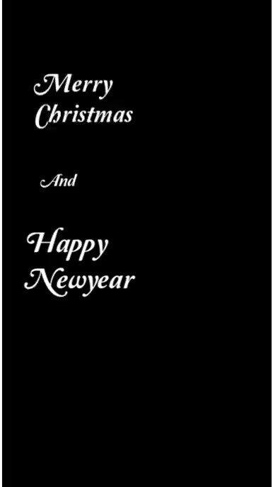 Black Illustrative Merry Christmas And Happy New Year Instagram Reel ...