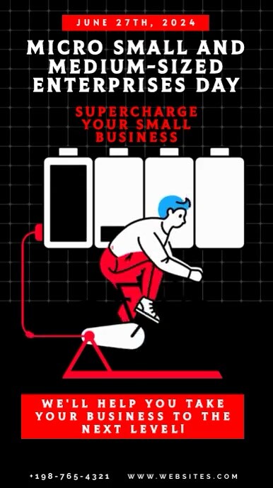 Black Illustrative Micro Small And Medium-siz Template | PosterMyWall