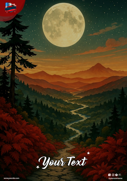 Green Nature Landscape A4 Template | PosterMyWall