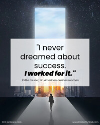 Black Illustrative Quote About Success Instagram Portrait template