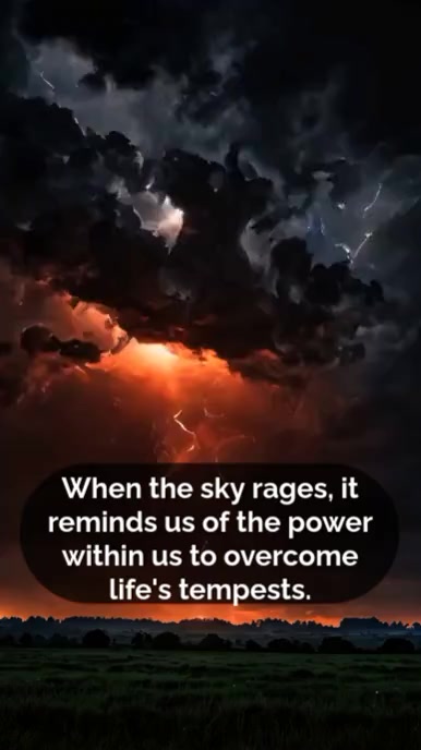 Black Illustrative Sky Rage Digital Display (9:16) template