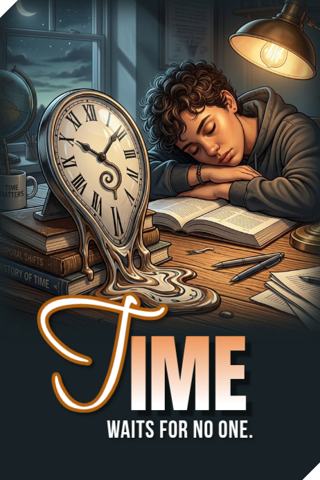 Modèle Black Illustrative Time Management Poster | PosterMyWall