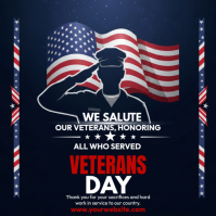 Black Illustrative Veterans Day Instagram Post Wpis na Instagrama template