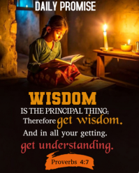 Black Illustrative Wisdom and Understanding Instagram Portrait template