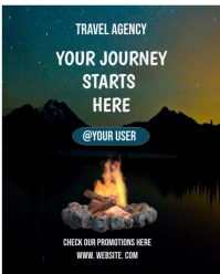 Black Ilustrativo Saying For Instragram For Travel And Camping Instagram Portrait template