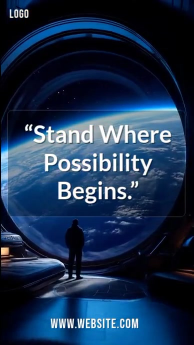Black Inspirational Quote Digital Display Video. Stand Where ...