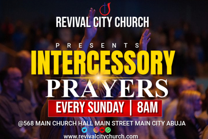 Black Intercessory Prayers Poster Template | PosterMyWall