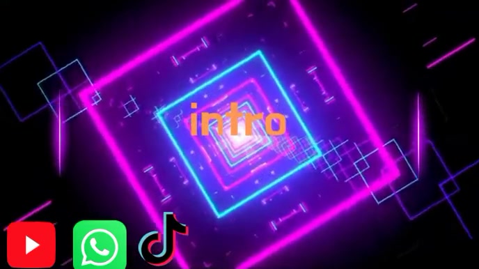 Black Intro Video  Digital Display (16:9) template