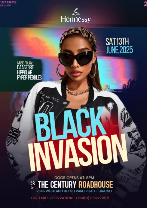 Black Invasion Party Design Template | PosterMyWall