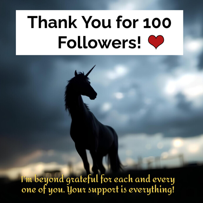 Black Joyful 100 Followers: Milestone Celebration Instagram Post ...