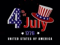 Black Joyful 4th Of July Celebration Video Yard Sign Gårdskilt template