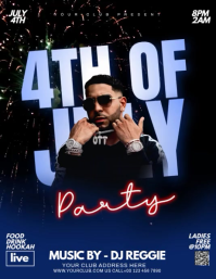 Black Joyful 4th of July Party Flyer Video template