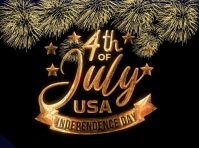 Black Joyful 4th Of July Usa Video Yard Sign Gårdskilt template