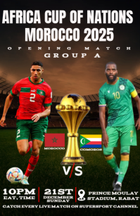 Black Joyful Afcon 2025  Tabloid Tablóide template